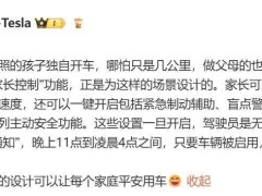 特斯拉副总裁陶琳介绍“家长控制”功能：刚拿到驾照的孩子独自开车，会让父母担心！支持家长设定车辆最高速度，一旦开启无法自行更改